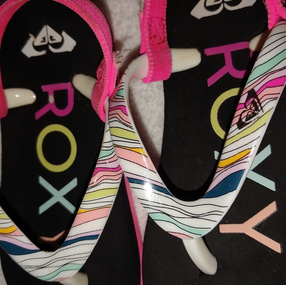 Roxy Toddler Flip Flops with Heel Strap Size 5 - Picture 5 of 5